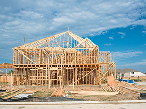 Luxury home construction site in Austin, TX
